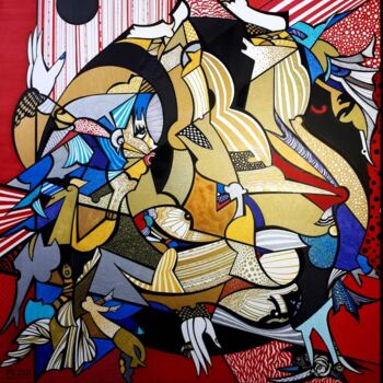 Pintura titulada "Endeavor" por Mehrnoush Esmaeili, Obra de arte original, Acrílico Montado en Plexiglás