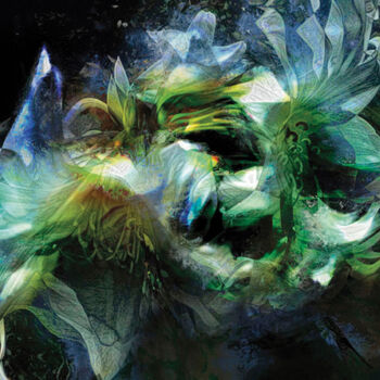 Digital Arts titled "Flores blancas/XL l…" by Javier Diaz, Original Artwork, Manipulated Photography