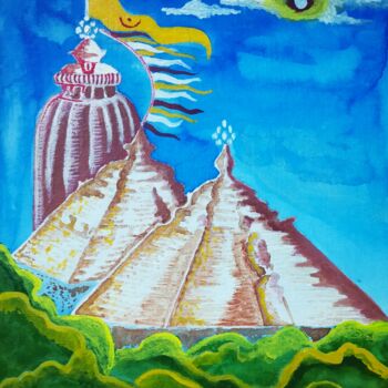 제목이 "Sri Mandir"인 미술작품 Kishore Bishoi로, 원작, 아크릴