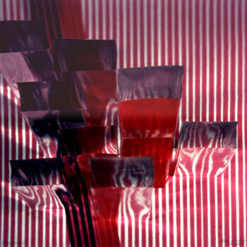 Fotografie mit dem Titel "45 Würfel rot blau" von Hipplers-Eberart, Original-Kunstwerk, Analog Fotografie