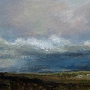 Peinture intitulée ""Above the fields"" par Marina Shavyrina-Shkoliar, Œuvre d'art originale, Acrylique