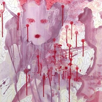 Painting titled "Are you interested…" by Liubov Kondratovich, Original Artwork, Acrylic
