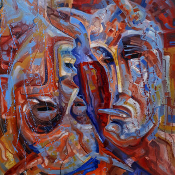 Painting titled "Turn the demons" by Serhii Voichenko, Original Artwork, Oil