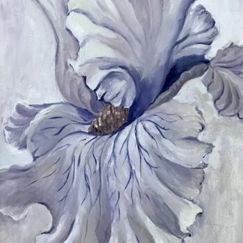 Pintura titulada "White Iris" por Olga Volna, Obra de arte original, Oleo