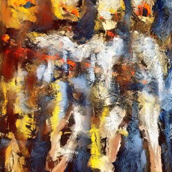 Digital Arts titled "Fourth" by Andrew Walaszek, Original Artwork, Digital Painting Mounted on Wood Stretcher frame