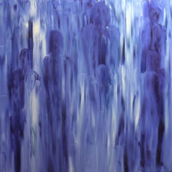 Pittura intitolato "Indigo Daze" da Gina Lafont, Opera d'arte originale, Olio
