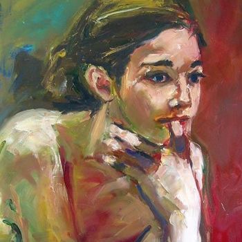 Peinture intitulée "Adolescence" par Karine Lemoine, Œuvre d'art originale