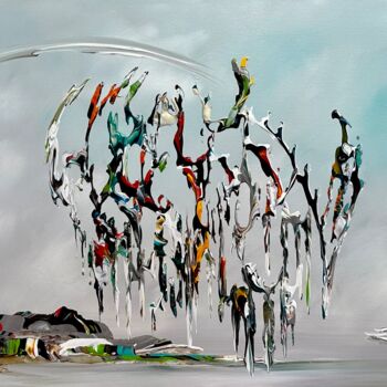 Pintura titulada "Fantasy Planet,.,." por Gena Genadyj, Obra de arte original, Acrílico
