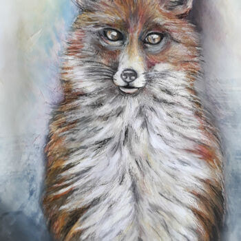 绘画 标题为“The sacred fox” 由Diana Editoiu, 原创艺术品, 水彩