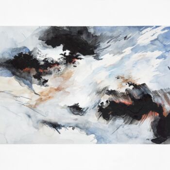 Schilderij getiteld "Murky waters 6" door Evgeniya Bova, Origineel Kunstwerk, Aquarel