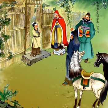 Painting titled "中国古代四大名著-------三国演义2" by Zhi Yong Mao, Original Artwork