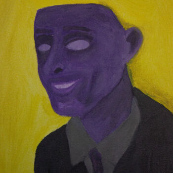 Pintura titulada "a man with a smile…" por Maksim Rizniak, Obra de arte original, Acrílico