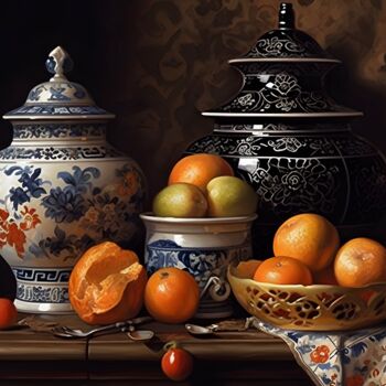 Peinture intitulée "Harmony in contrast" par Amirata Winter, Œuvre d'art originale, Acrylique Monté sur Panneau de bois