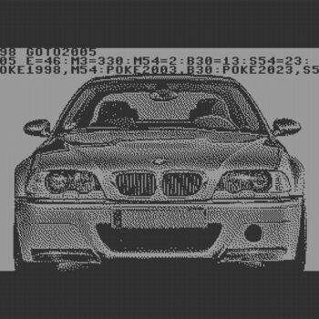 「BMW E46 BASIC C64 P…」というタイトルのデジタルアーツ Rm64によって, オリジナルのアートワーク, 2Dデジタルワーク