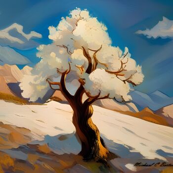 「Tree in Winter」というタイトルのデジタルアーツ Michael C Bertschによって, オリジナルのアートワーク, 2Dデジタルワーク