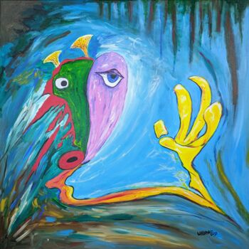 Peinture intitulée "Flower of Future" par Wabyanko, Œuvre d'art originale, Acrylique Monté sur Châssis en bois