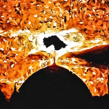 Arte digitale intitolato "Eye of Fire" da Joseph Anthony Quattromini, Opera d'arte originale, Fotografia non manipolata