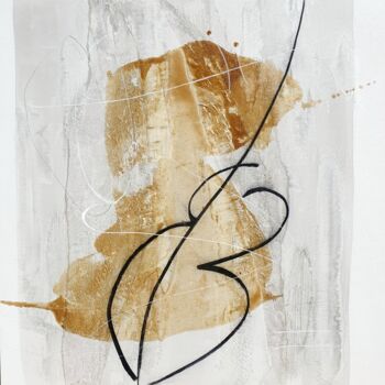 Ζωγραφική με τίτλο "Imaginer l'Amour (1)" από Isabelle Mignot, Αυθεντικά έργα τέχνης, Μελάνι Τοποθετήθηκε στο Ξύλινο φορείο…