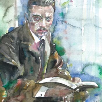 Peinture intitulée "RILKE" par Lautir, Œuvre d'art originale, Aquarelle