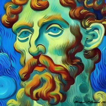 「Poseidon」というタイトルのデジタルアーツ Michael C Bertschによって, オリジナルのアートワーク, 2Dデジタルワーク