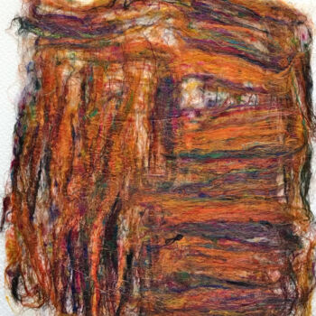 Painting titled "L'oeil était dans l…" by Hugo Bartoli, Original Artwork, Textile fiber