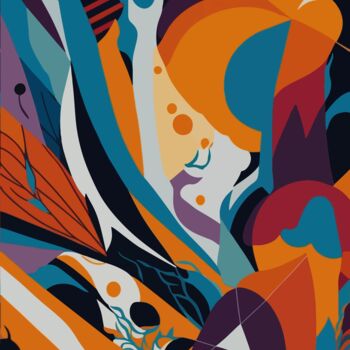 Digitale Kunst mit dem Titel "Abstract" von Phoenix Arts, Original-Kunstwerk, Digitale Malerei