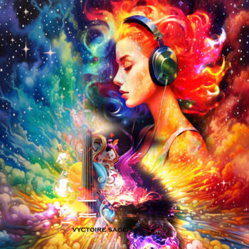 Digital Arts με τίτλο "Music" από Vyctoire Sage, Αυθεντικά έργα τέχνης, Φωτογραφία Μοντάζ