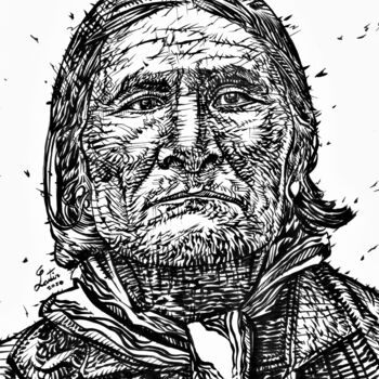 제목이 "GERONIMO (2)"인 그림 Lautir로, 원작, 잉크
