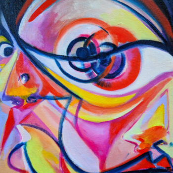 Pintura intitulada "Mixed Feelings" por Oberlin The Artist, Obras de arte originais, Óleo