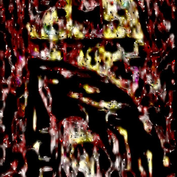 Arte digitale intitolato "Lion of Fire" da Joseph Anthony Quattromini, Opera d'arte originale, Pittura digitale