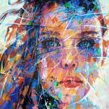 Malerei mit dem Titel "COLOR PORTRAIT A" von Aleksandr Ilichev, Original-Kunstwerk, Acryl