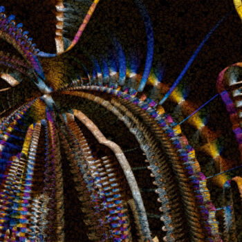 「Fuegos de artificio…」というタイトルのデジタルアーツ Javier Diazによって, オリジナルのアートワーク, デジタルプリント