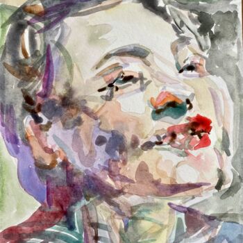 Peinture intitulée "Like an aristocrat" par Xiao Han, Œuvre d'art originale, Aquarelle