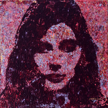 Peinture intitulée "Sarah portrait de f…" par Sophie Artinian, Œuvre d'art originale, Huile Monté sur Carton