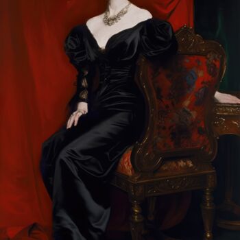 Digital Arts titled "Portrait of Madame…" by Gerry Martinez, Original Artwork, Digital Painting