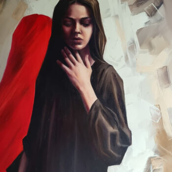 Peinture intitulée "The Follower, 1" par Artmoods Tp, Œuvre d'art originale, Huile Monté sur Panneau de bois