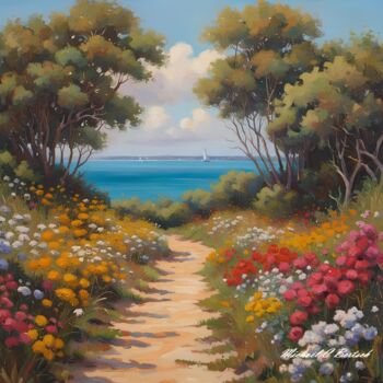 제목이 ""Road to the beach""인 디지털 아트 Michael C Bertsch로, 원작, 2D 디지털 작업