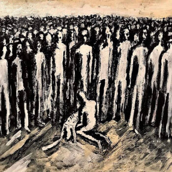 제목이 "Death and spectators"인 미술작품 Vaxo Lang로, 원작, 아크릴