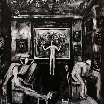 Painting titled "Artist" by Vaxo Lang, Original Artwork, Acrylic