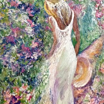 Painting titled "Викторианска градина" by Anna Mytavska (Cabrerra), Original Artwork, Oil