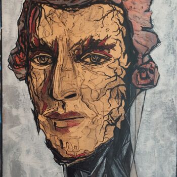 Peinture intitulée "pensieri" par Catali, Œuvre d'art originale, Encre Monté sur Châssis en bois