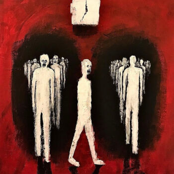 Peinture intitulée "Coming and going" par Vaxo Lang, Œuvre d'art originale, Acrylique