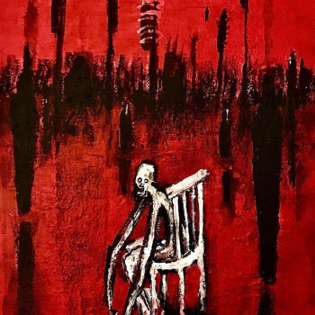 「Tired」というタイトルの絵画 Vaxo Langによって, オリジナルのアートワーク, アクリル