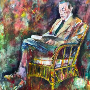 Peinture intitulée "SERGEI RACHMANINOFF…" par Lautir, Œuvre d'art originale, Aquarelle