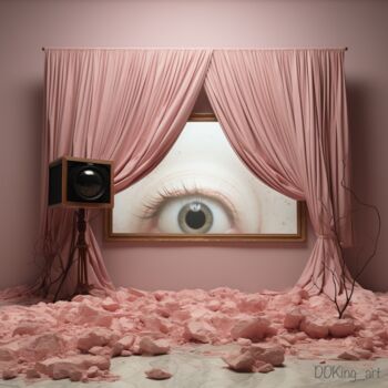 Digitale Kunst getiteld "Somebody’s Watching…" door Ddking, Origineel Kunstwerk, Digitale afdruk