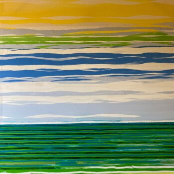 Painting titled "Agosto 21:00" by Jose Ramon Campomanes Alvarez, Original Artwork, Oil