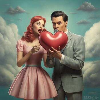 Grafika cyfrowa / sztuka generowana cyfrowo zatytułowany „Tell It To My Heart” autorstwa Ddking, Oryginalna praca, Cyfrowy w…