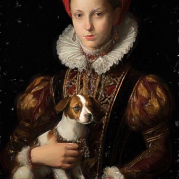 Arts numériques intitulée "Portrait Of A Noble…" par Gerry Martinez, Œuvre d'art originale, Peinture numérique