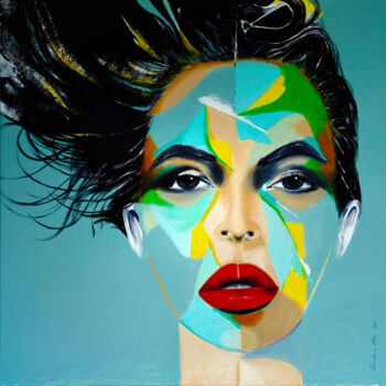 Painting titled "Keine Macht der Fin…" by Veronika Von Kathen, Original Artwork, Acrylic Mounted on Wood Stretcher frame