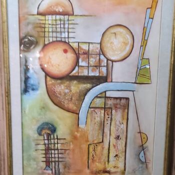 Painting titled "Astratta" by Enrico Franceschetti, Original Artwork, Oil